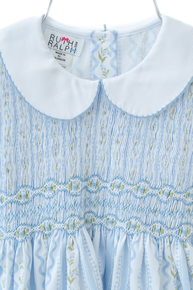 Smocked Winter Lily Floral Outfit - Ruth and Ralph