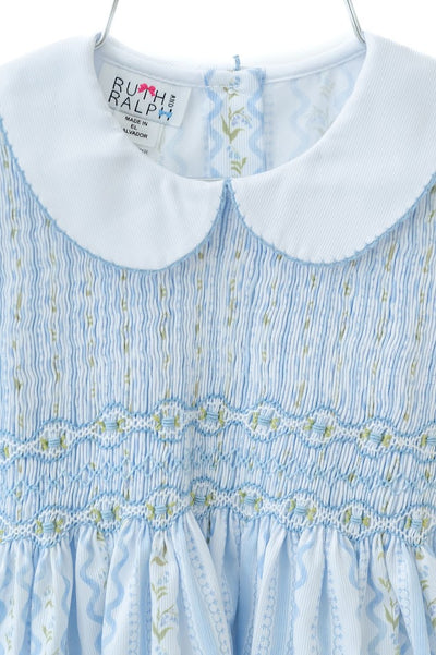 Smocked Winter Lily Floral Outfit - Ruth and Ralph