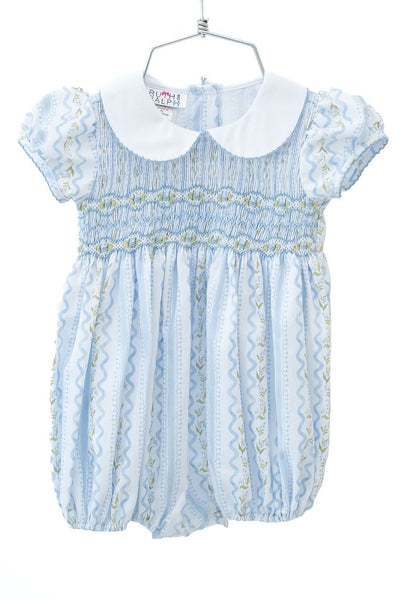 Smocked Winter Lily Floral Outfit - Ruth and Ralph