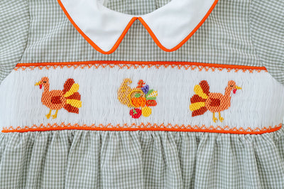 Smocked Thanksgiving Turkey Apparel Collection - Ruth & Ralph