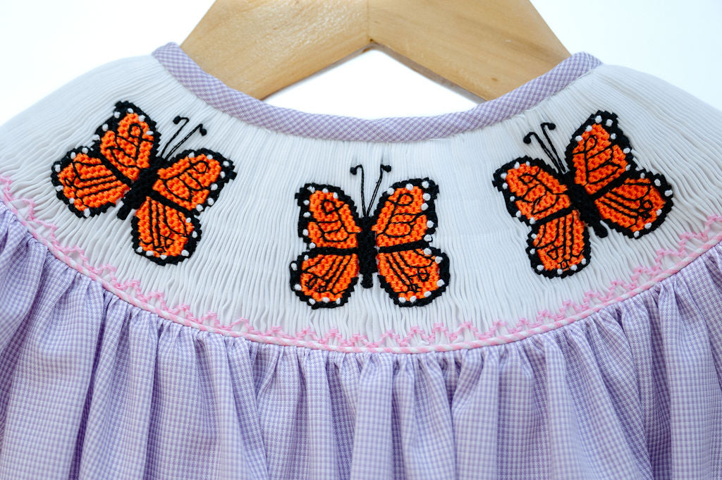 Smocked Butterfly Bubble - Ruth & Ralph
