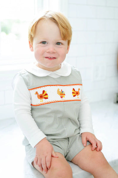 Smocked Thanksgiving Turkey Apparel Collection - Ruth & Ralph