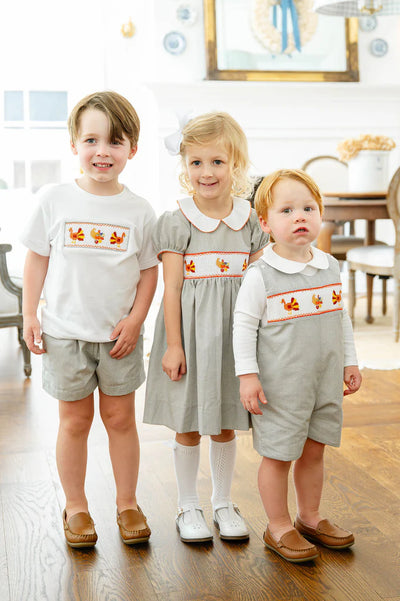 Smocked Thanksgiving Turkey Apparel Collection - Ruth & Ralph