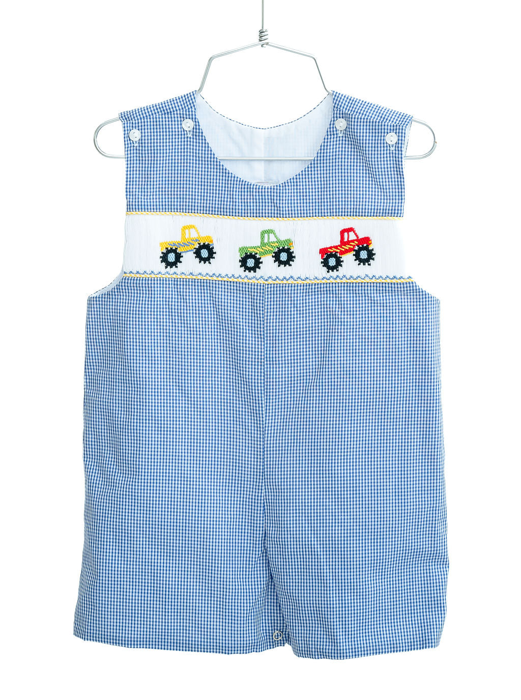 Smocked Monster Trucks Jon Jon - Ruth & Ralph