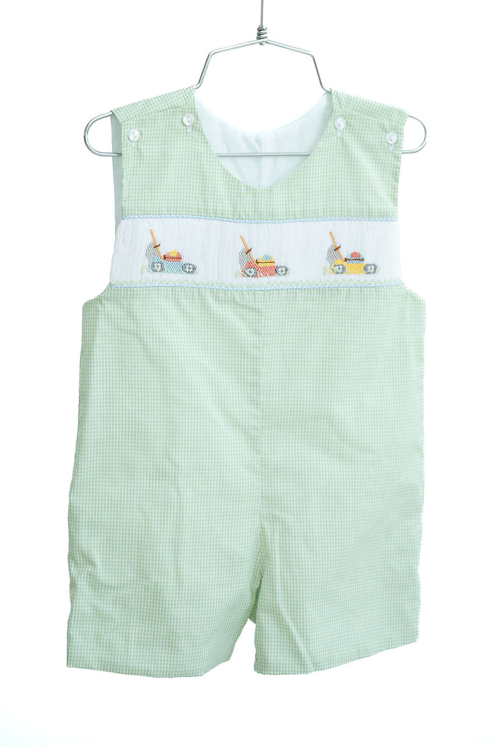 Smocked Lawn Mower Jon Jon - Ruth & Ralph