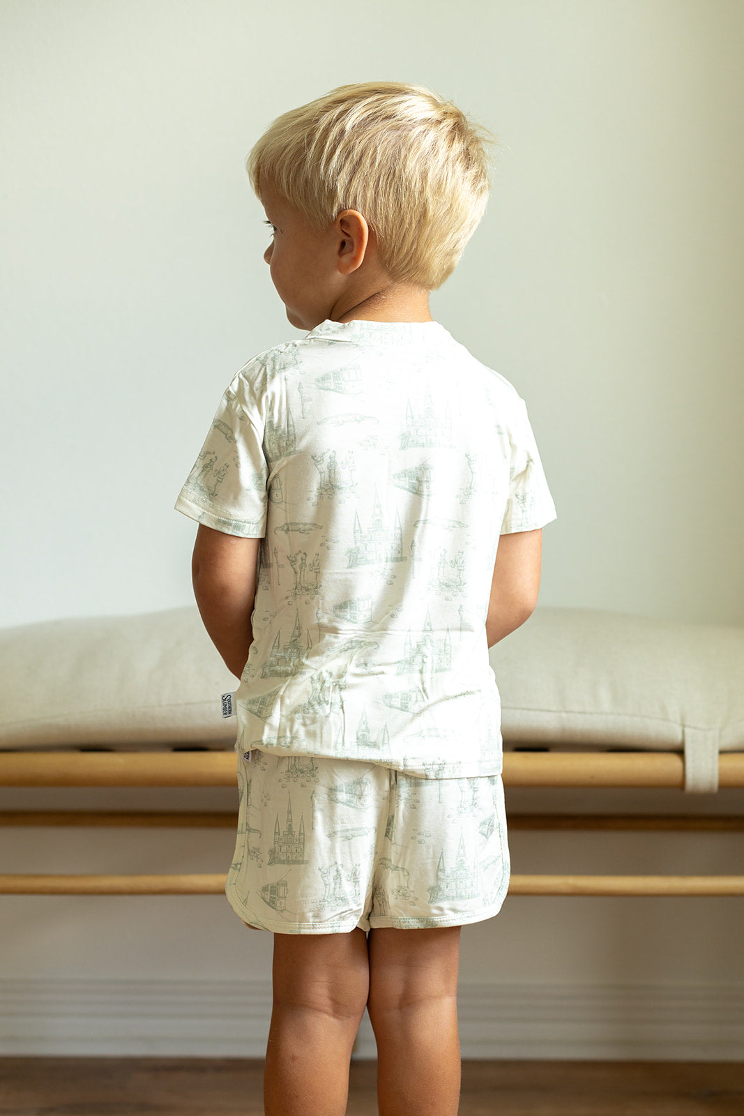 Sage Louisiana Toile Bamboo Short Set - Southern Slumber