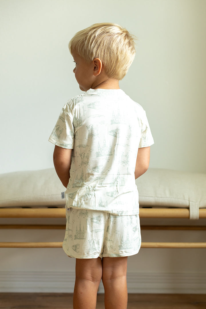 Sage Louisiana Toile Bamboo Short Set - Southern Slumber