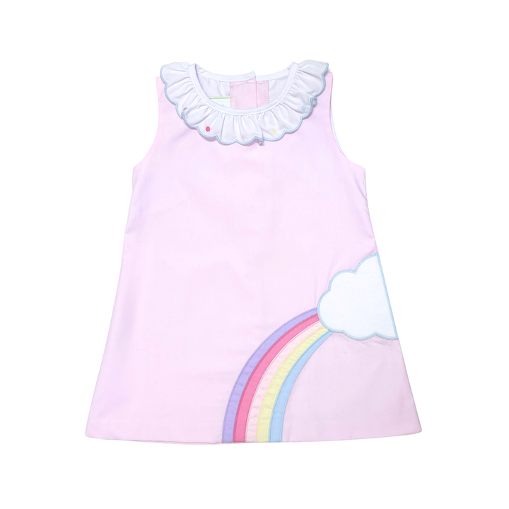 Rainbow Pink Broadcloth Dress - Zuccini Kids
