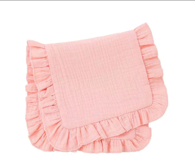 Ruffle Muslin Burp Cloths