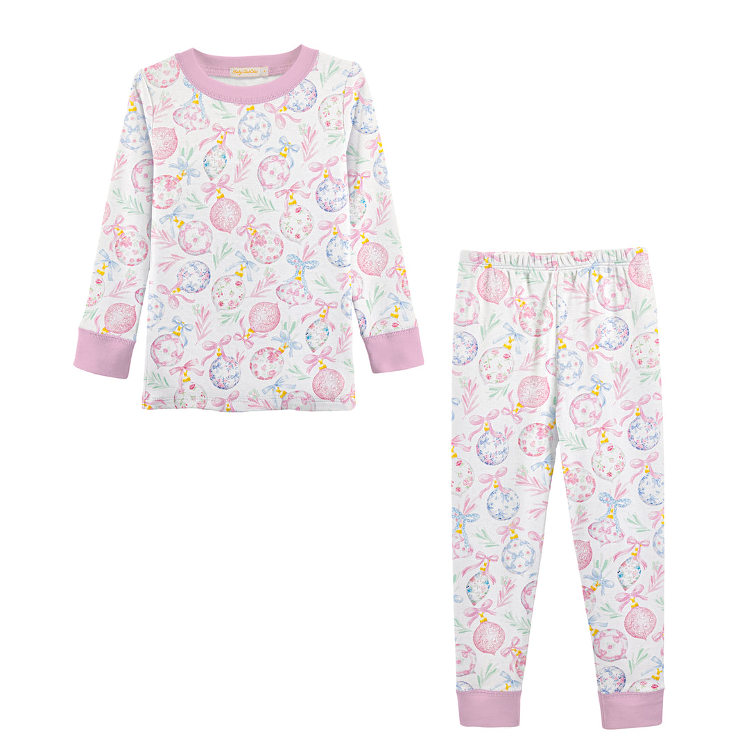 Pink Christmas Ornaments Pajamas - Baby Club Chic