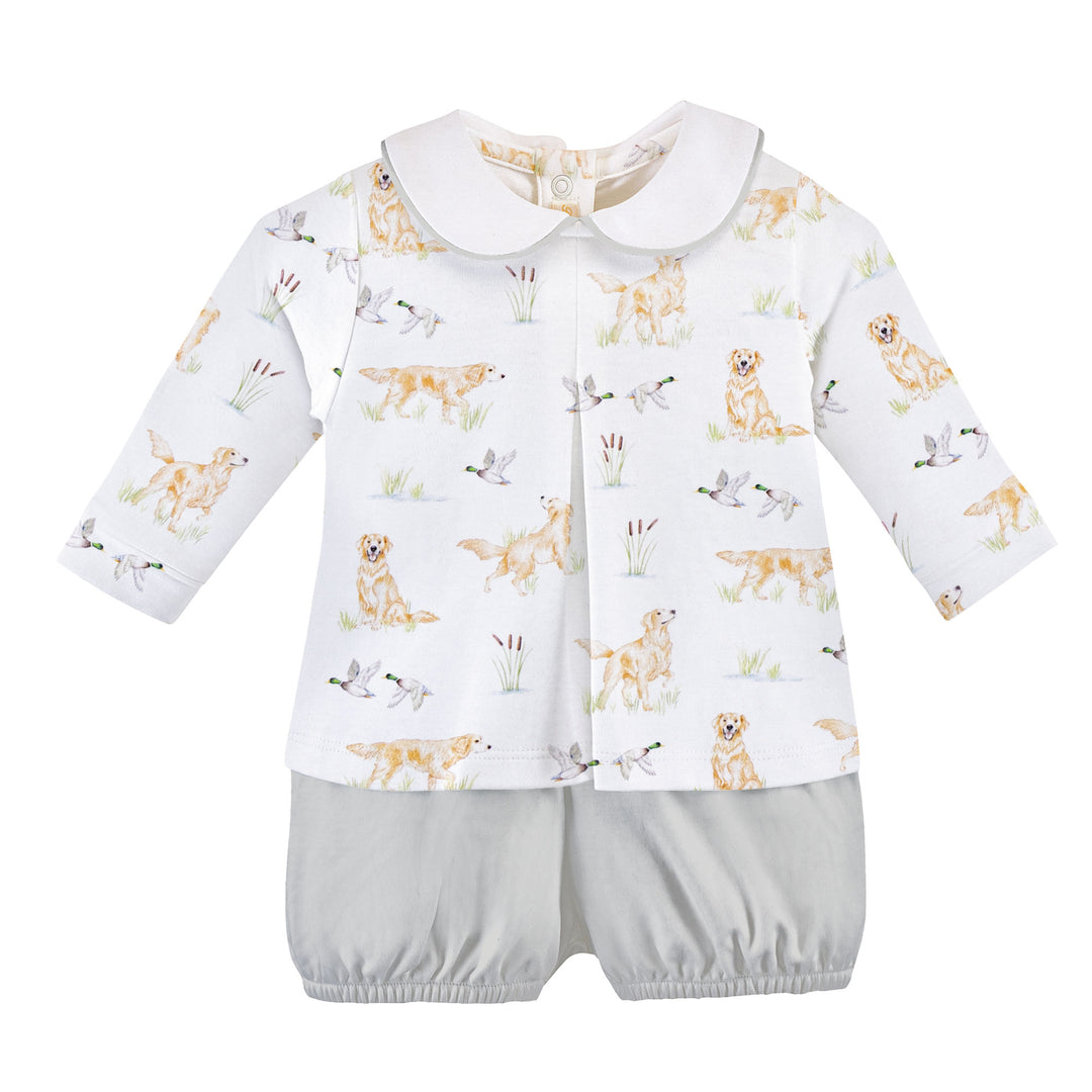 Goldens & Mallards Boys Bloomer Set - Baby Club Chic