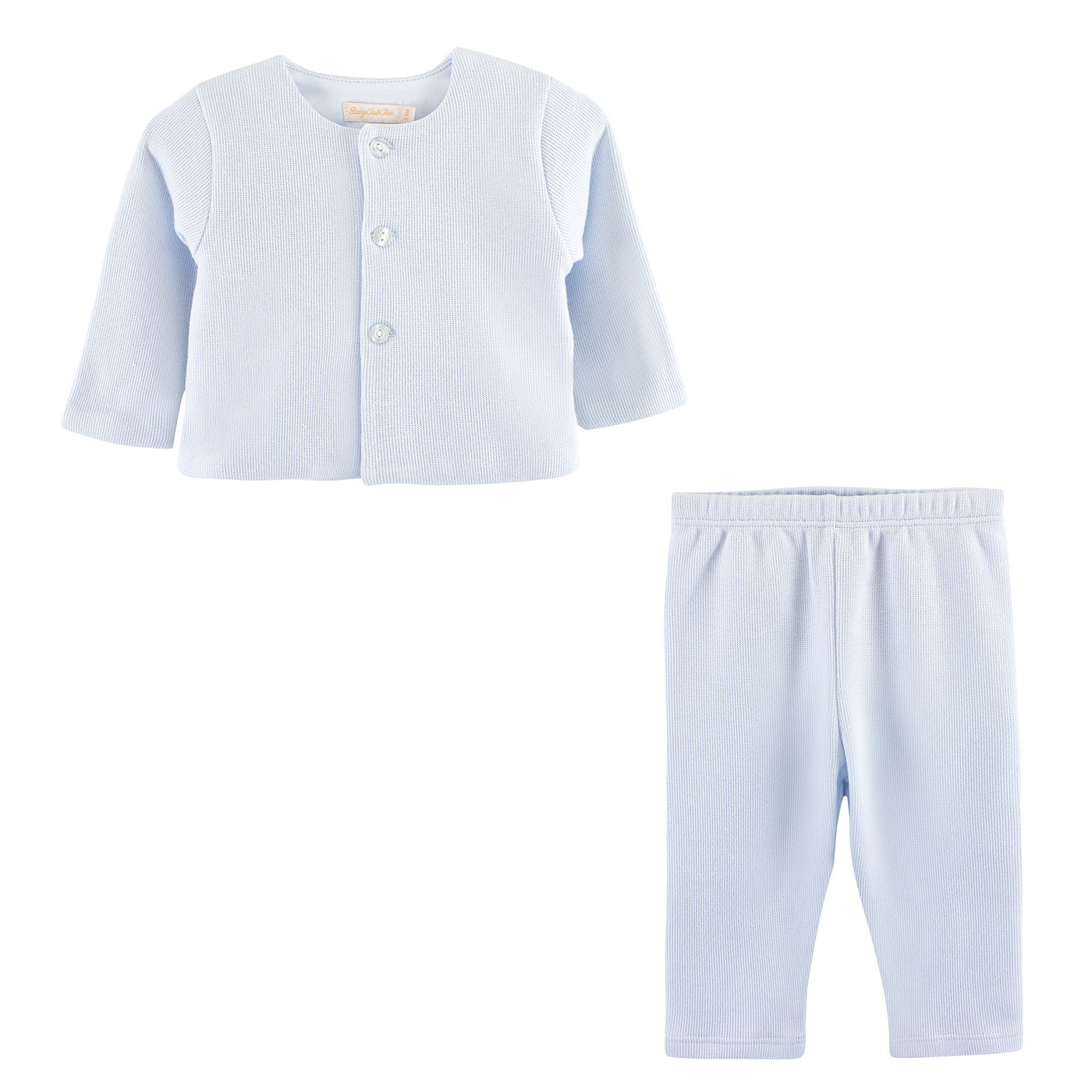 Blue Pima Cardigan Pant Set - Baby Club Chic