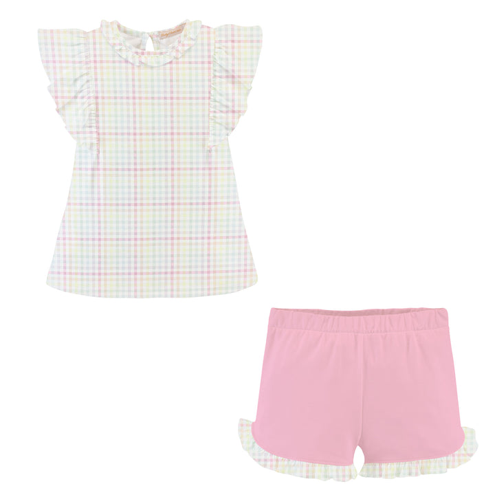 Gingham Sunshine Short Set - Baby Club Chic