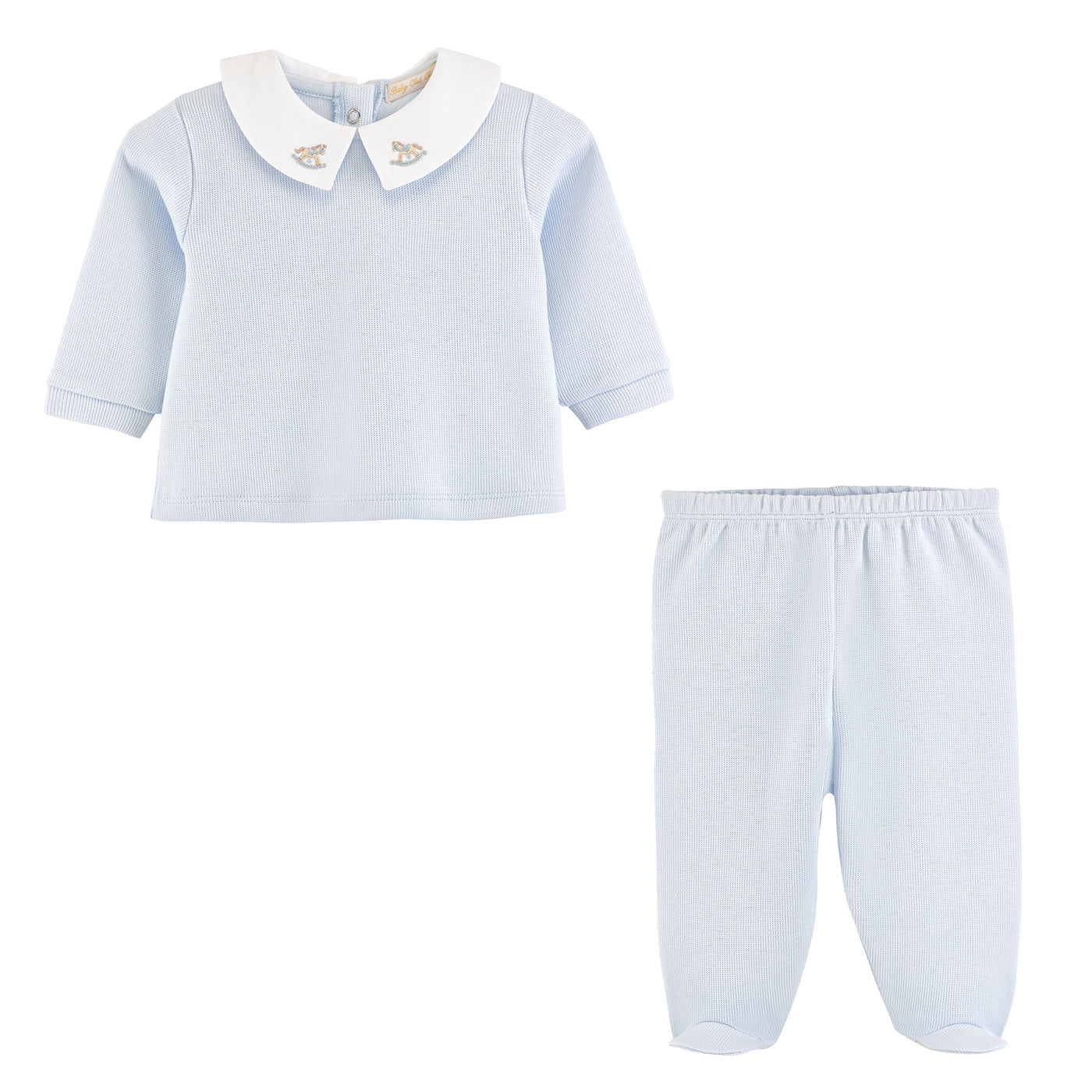 Heirloom Rocking Horse Embroidered Top & Pant Set - Baby Club Chic