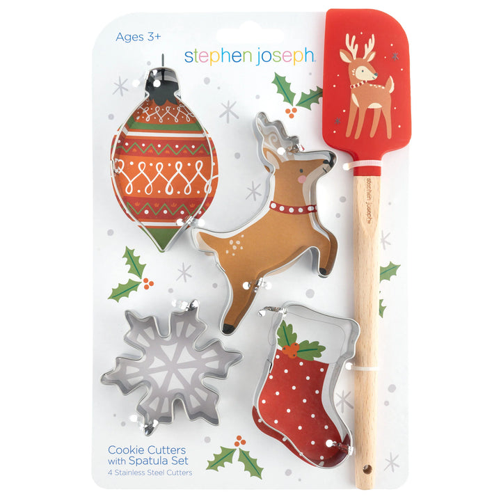 Stephen Joseph Holiday Cookie Cutter Set - Reindeer or Snowman