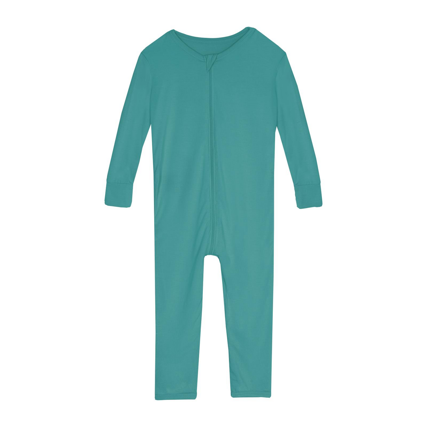 Teal Bamboo Convertible Footie - KicKee