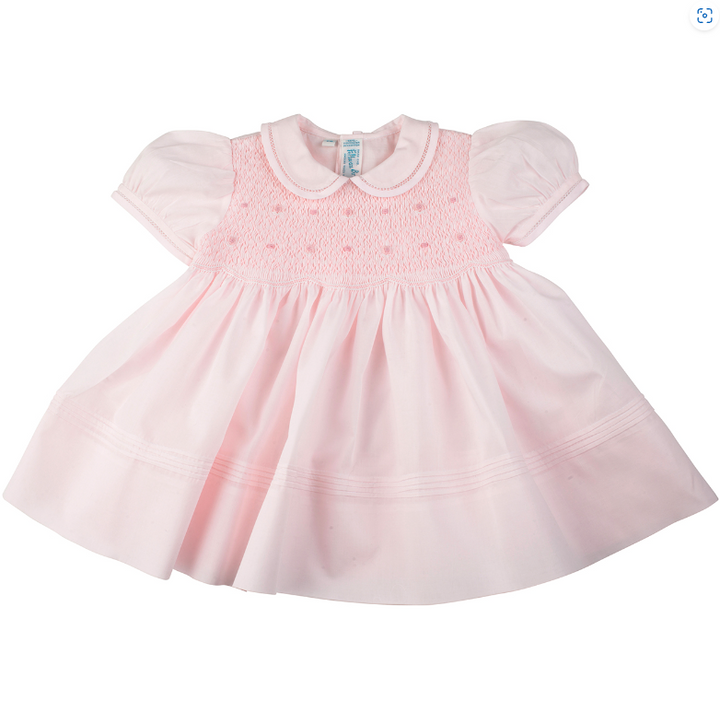 Feltman Brothers Smocked Dress w/ Panty - White or Pink