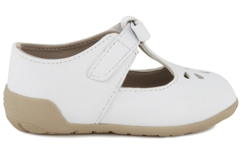 White T-Strap Shoes - Baby Deer