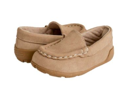 Boys Taupe Suede Driving Shoes Moccasin Loafers - Baby Deer