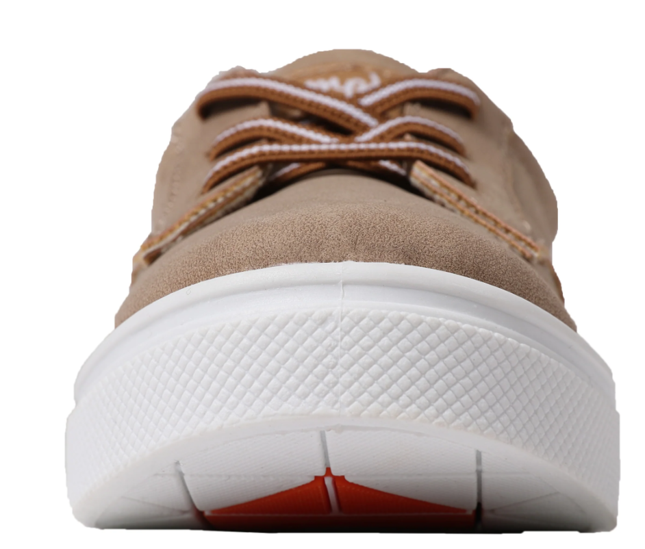 Boys Tan Slip On Shoe with Laces - Oomphies