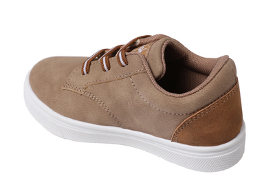 Boys Tan Slip On Shoe with Laces - Oomphies