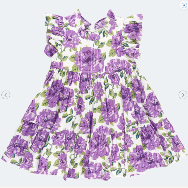 Purple Floral Dress - Pink Chicken