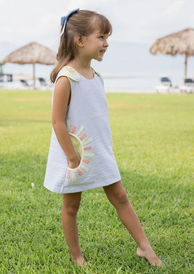 Sun Pocket Seersucker Dress - Zuccini Kids - 2T