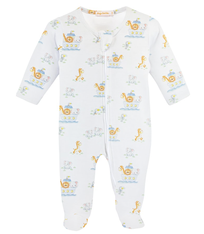 Noah's Ark Zipped Footie - Baby Club Chic