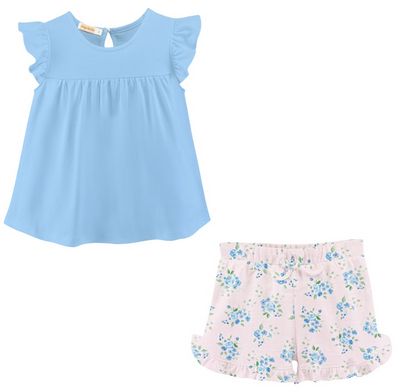 Girls English Garden Pink & Blue Floral Collection - Baby Club Chic