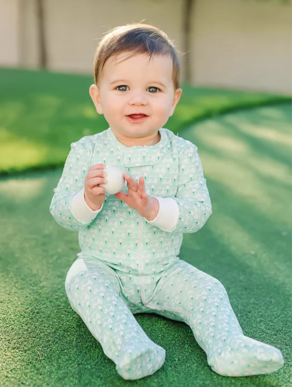 Golf Putting Green Pajama Footie - Lila & Hayes