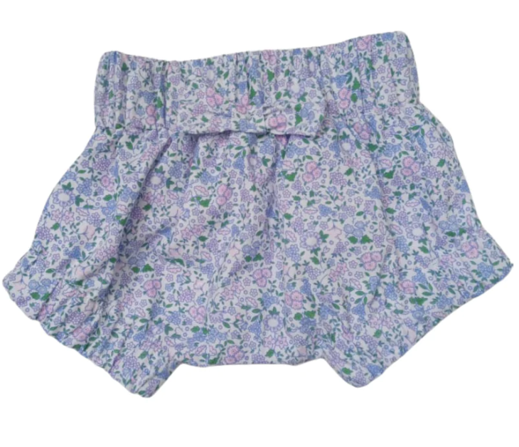 Pima Cotton Floral Collar Bubble with Floral Bloomers - Maddie & Connor