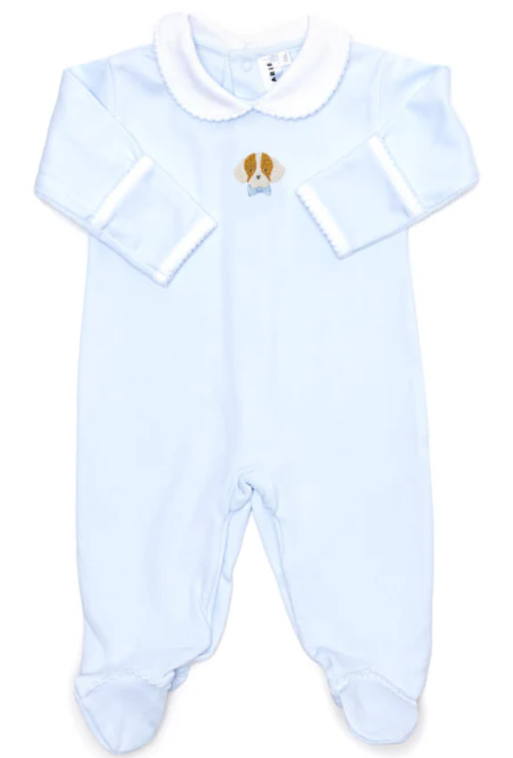 Baby Boy Puppy Pima Cotton Footie - Milly Marie