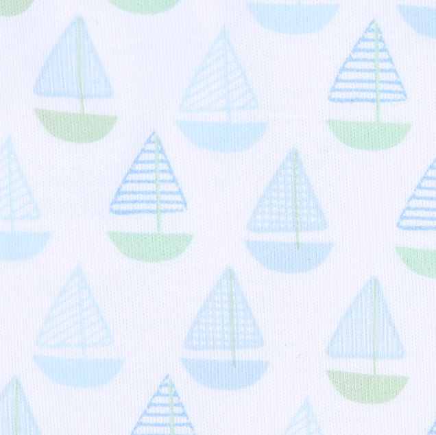 Boys Pima Cotton Blue/Green Sailing Collection - Magnolia Baby