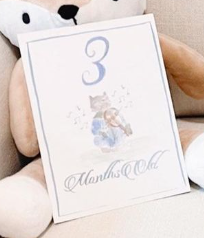 Watercolor Baby Milestone Cards - KMK Designs - Boy & Girl Options