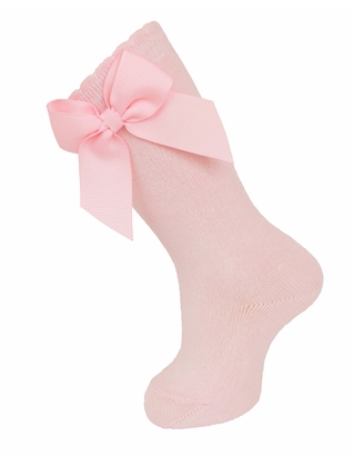 Knee High Socks w/ Ribbon Side Bow