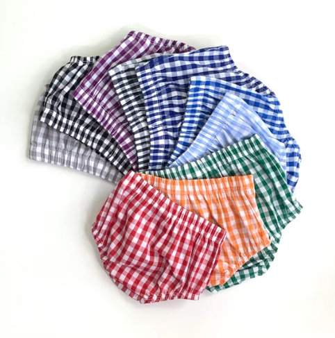 Boys Gingham Diaper Covers