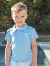 Boys Blue Pima Cotton Polo - The Oaks