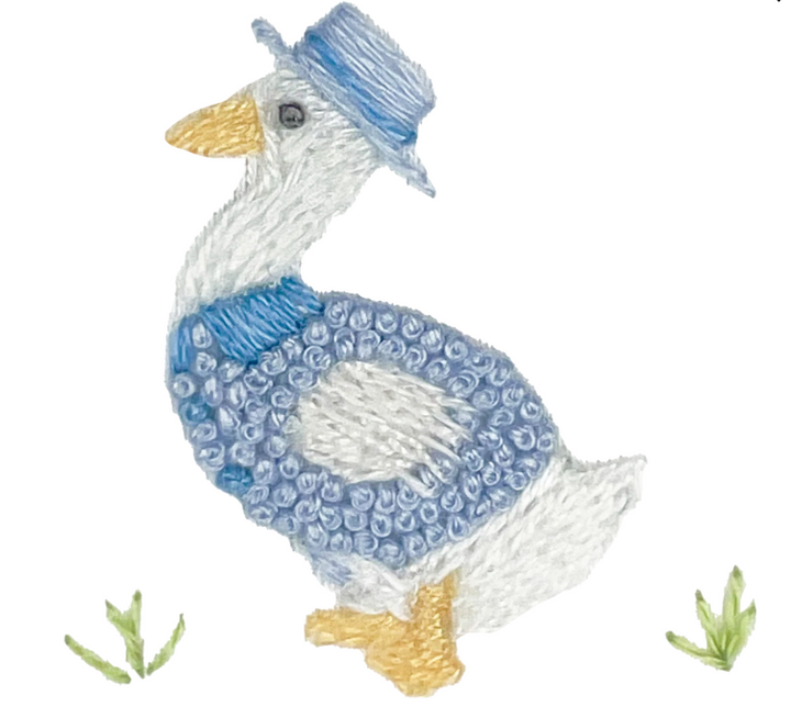 Boys Embroidered Papa Goose Gown & Hat Set - Milly Marie