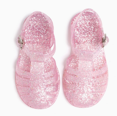 Pink Glitter Jelly Sandals