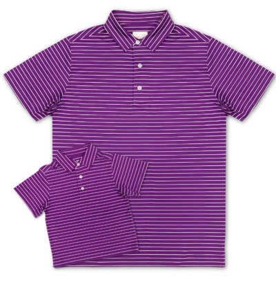 Purple Stripe Performance Golf Polo - Summer Duck Southern Lifestyle