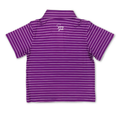 Purple Stripe Performance Golf Polo - Summer Duck Southern Lifestyle