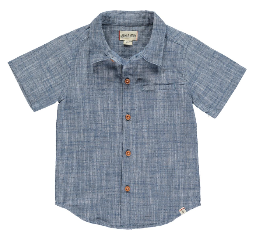 Blue Woven Boys Shirt - Me & Henry