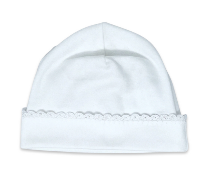 Crochet Stitched Baby Hat - Lullaby Set - Blue, Pink & White