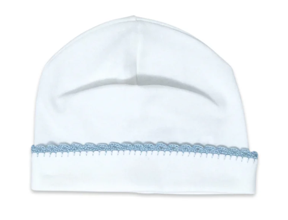 Crochet Stitched Baby Hat - Lullaby Set - Blue, Pink & White