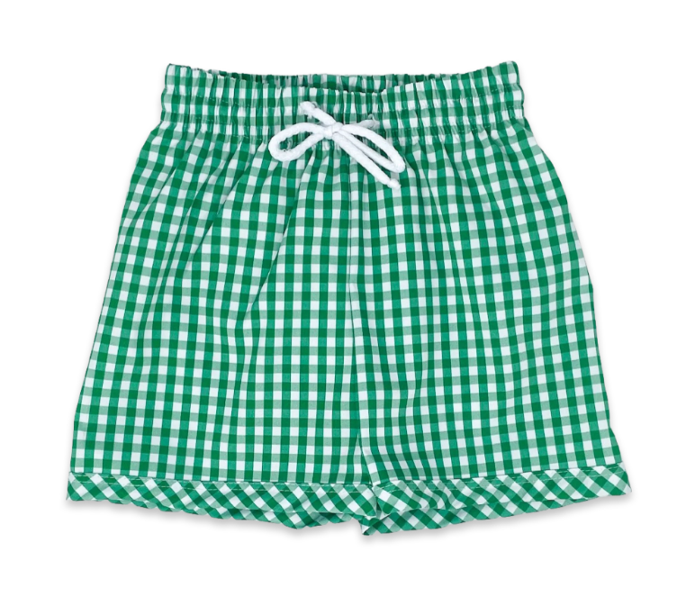 Masters Green Check Swim Trunks - Lullaby Set