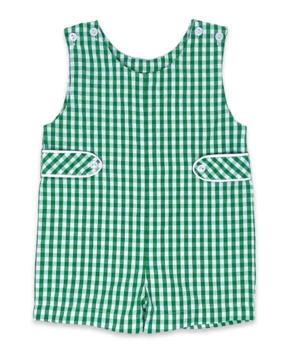 Masters Green Gingham Boys Jon Jon - Lullaby Set