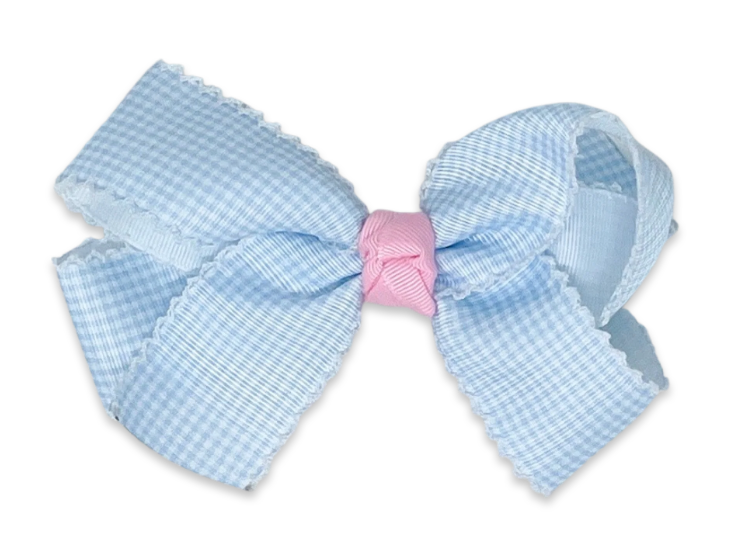 Blue & Pink Gingham Bow - Lullaby Set