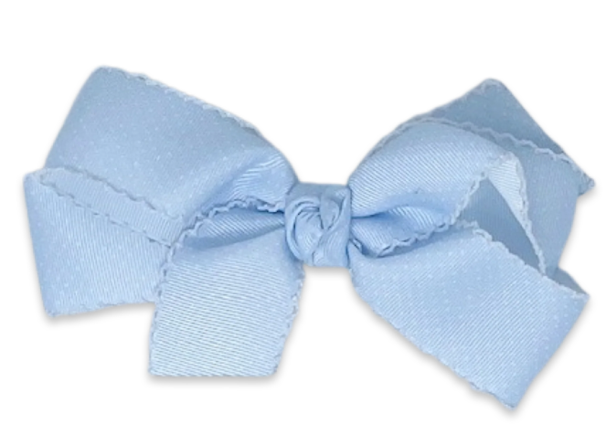 Blue & White Polka Dot Bow - Lullaby Set