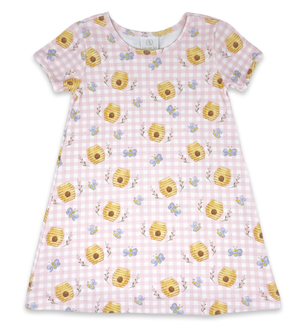 Pink Honeycomb Dress - Lullaby Set - 3T