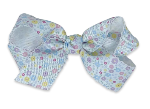 Colorful Floral Moonstitch Bow - Lullaby Set